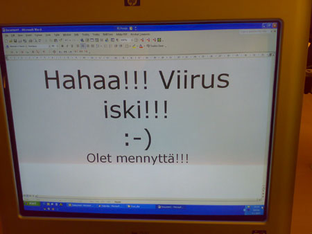 Nasty computer virus